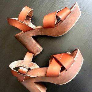Brown Orange Summer Soft Mules
